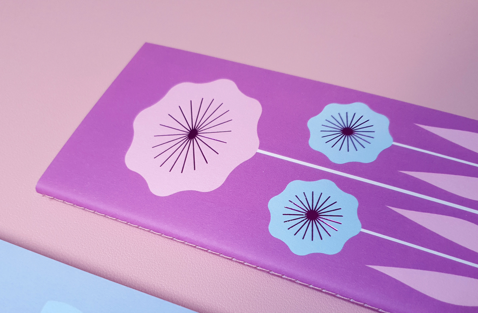 Korean Traditional  Patterns Notebook lotus 01 - Image 1