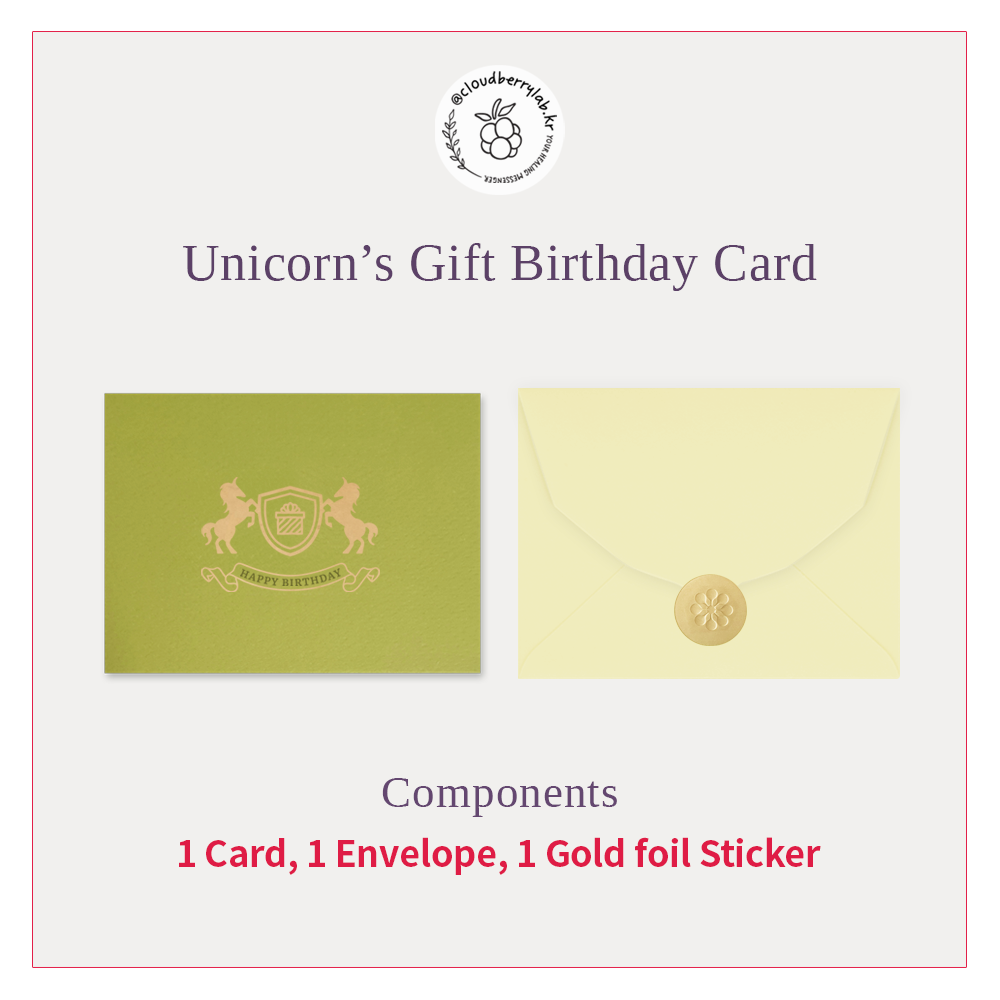 Unicorn's Gift Birthday Card Mini - Image 1