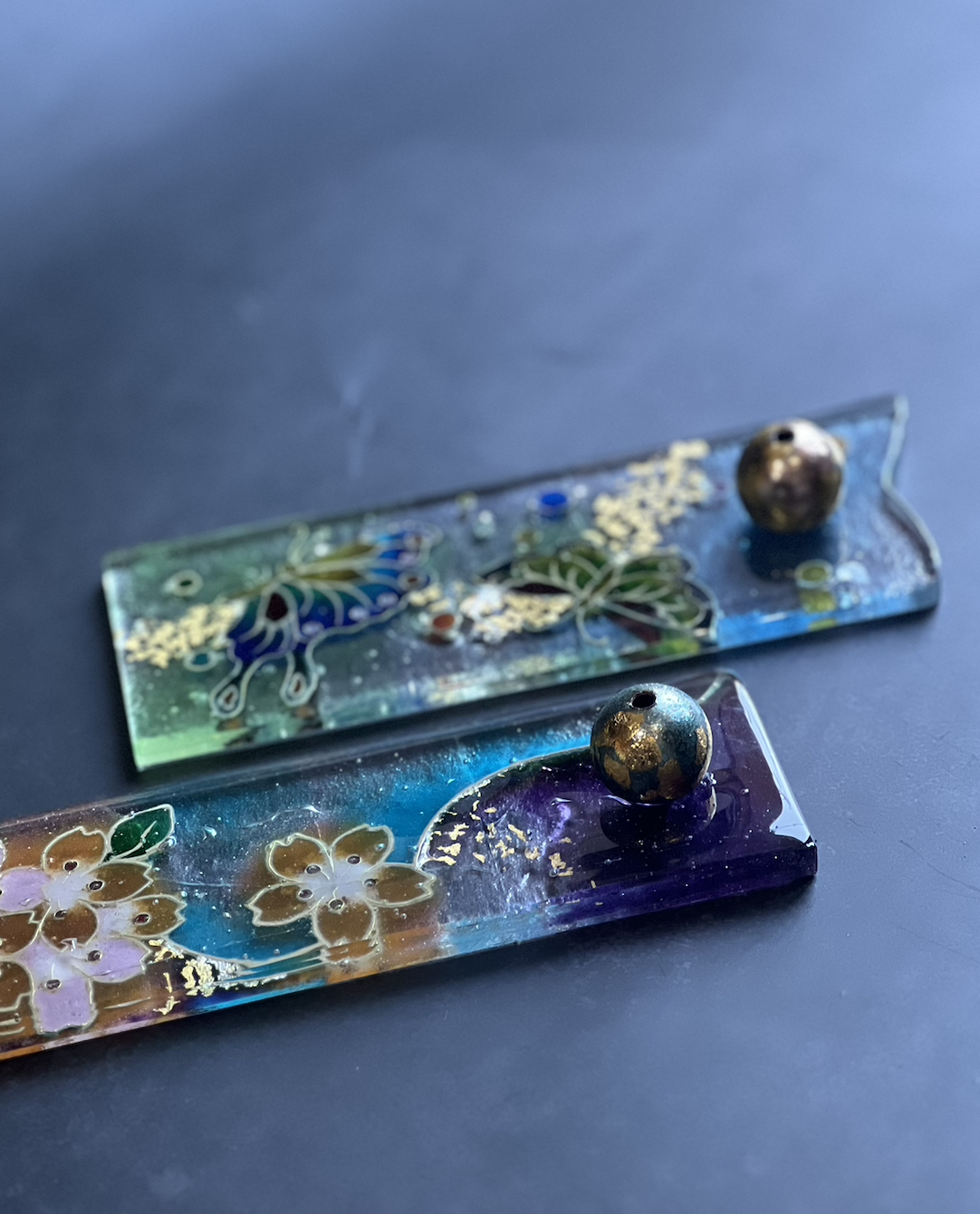 Ascending Vitreous Enamel Incense Holder - Image 3