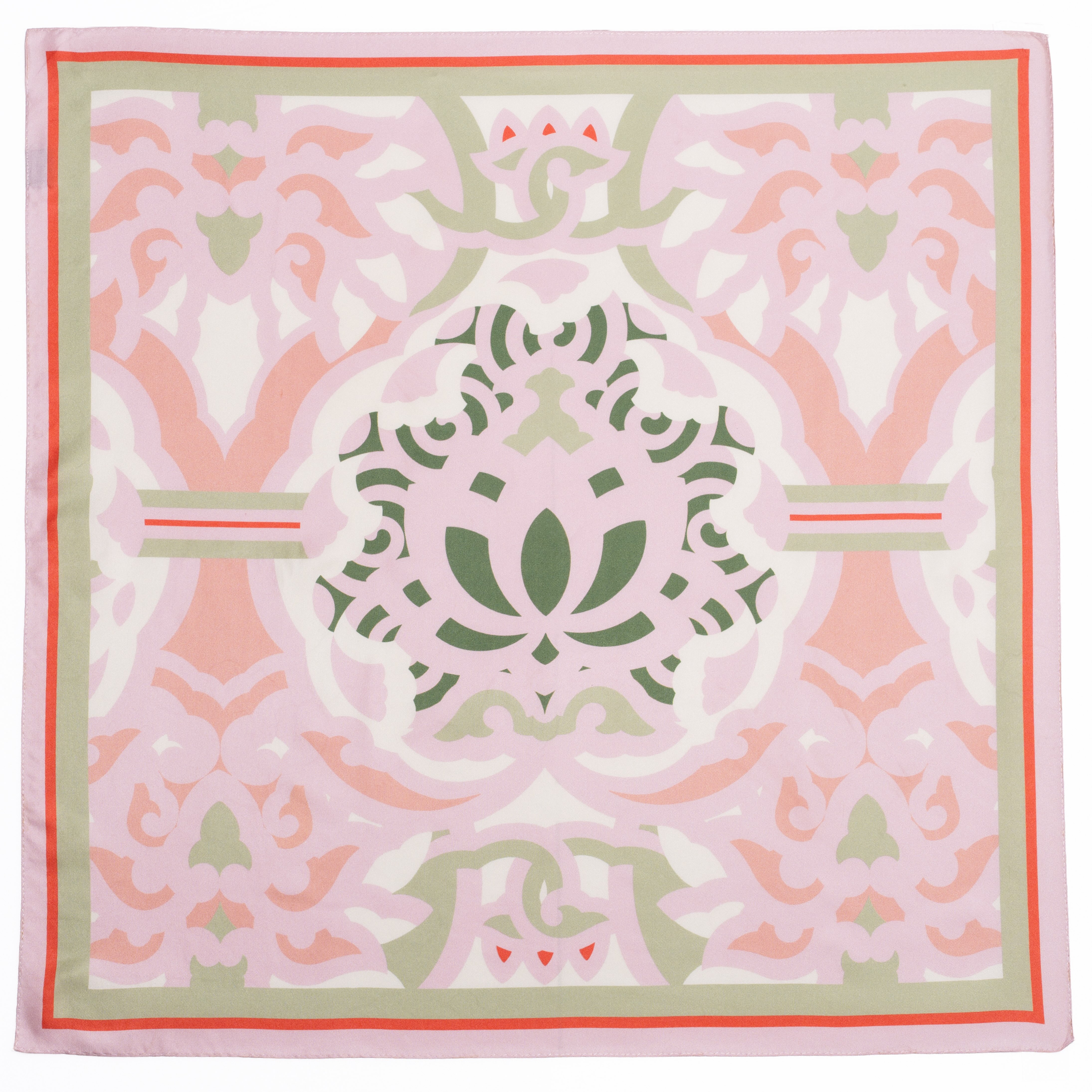 Dancheong Lotus Motif Scarf