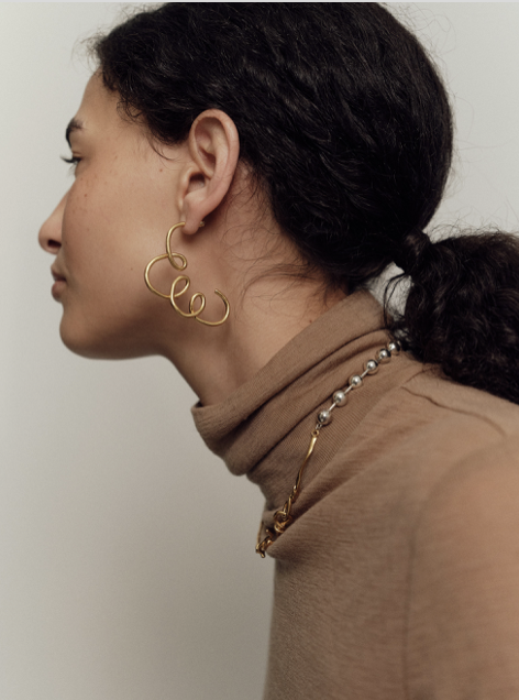 Craft Wave Hoop Ear Rings - Image 3