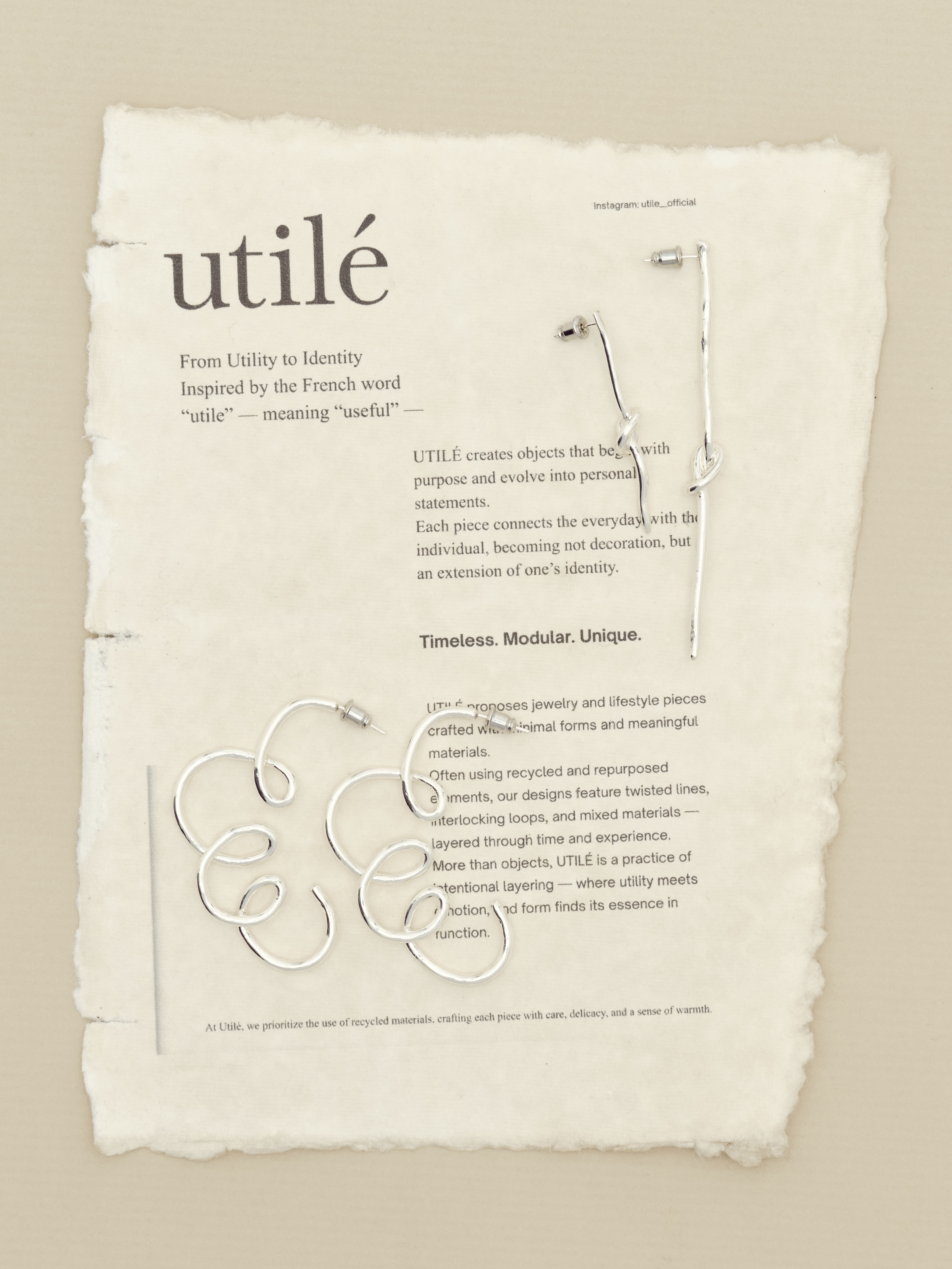 Craft Unbalance Hoop Ear Rings - Image 5