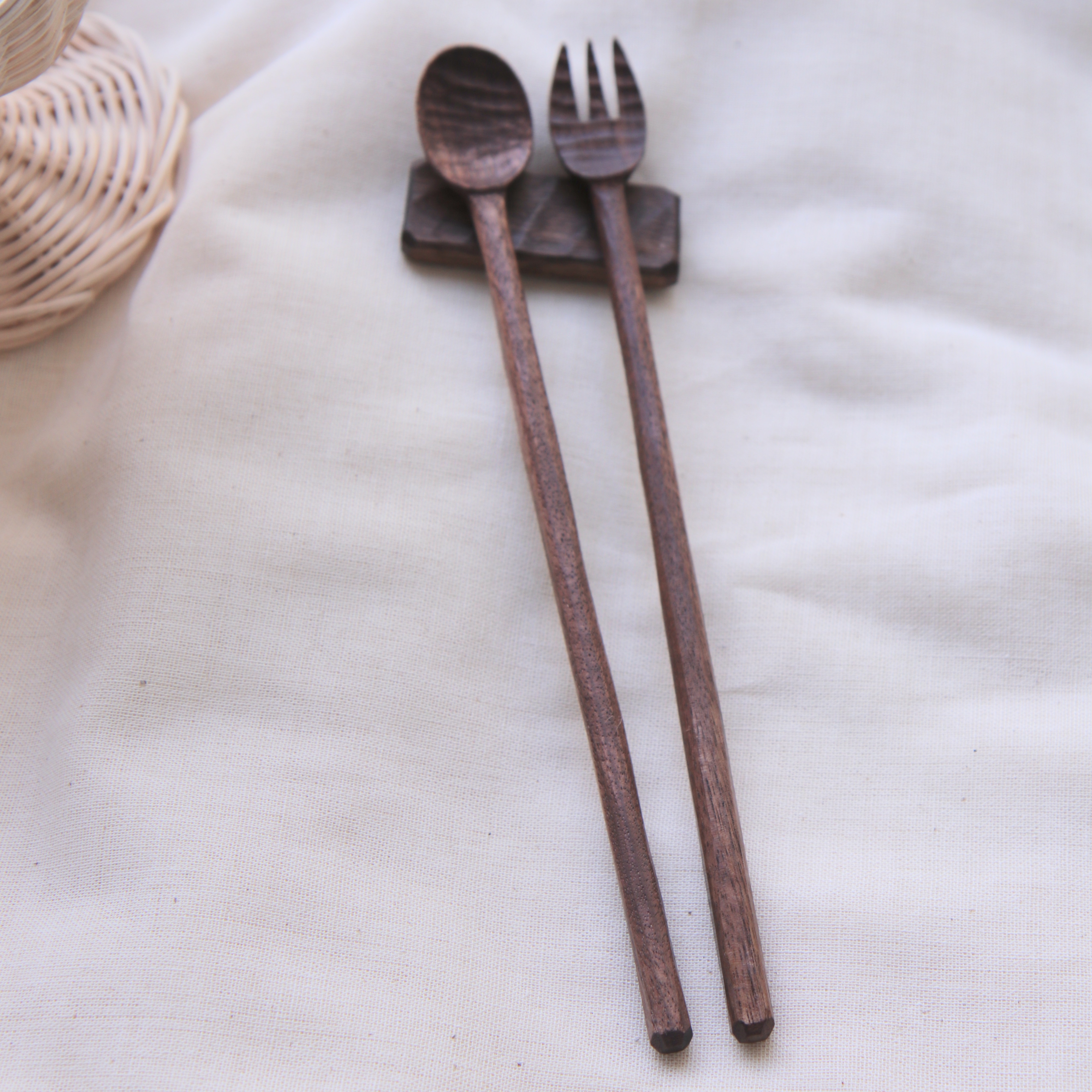Walnut Long Muddler Fork Set
