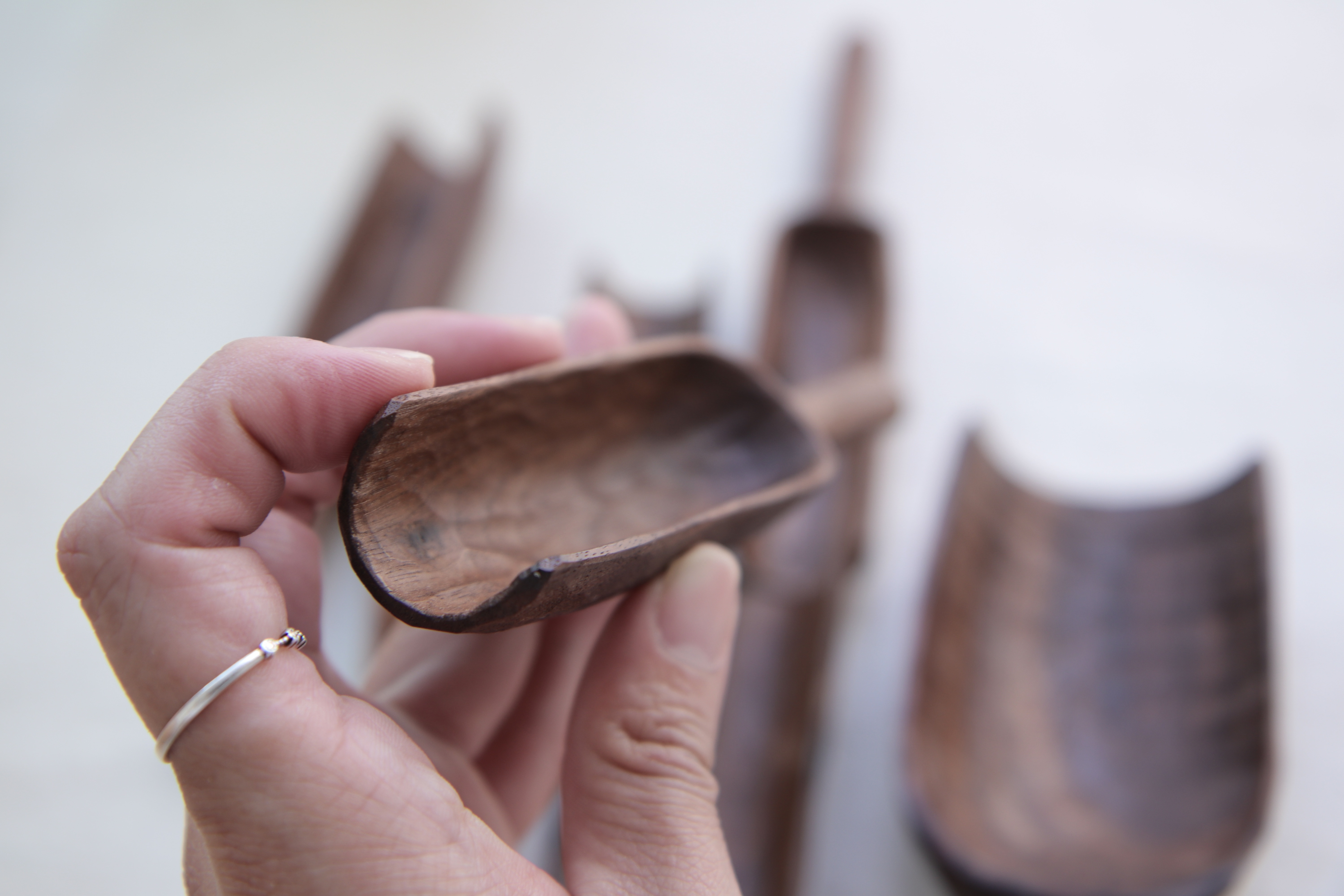 Walnut Mini Tea Scoop - Image 4