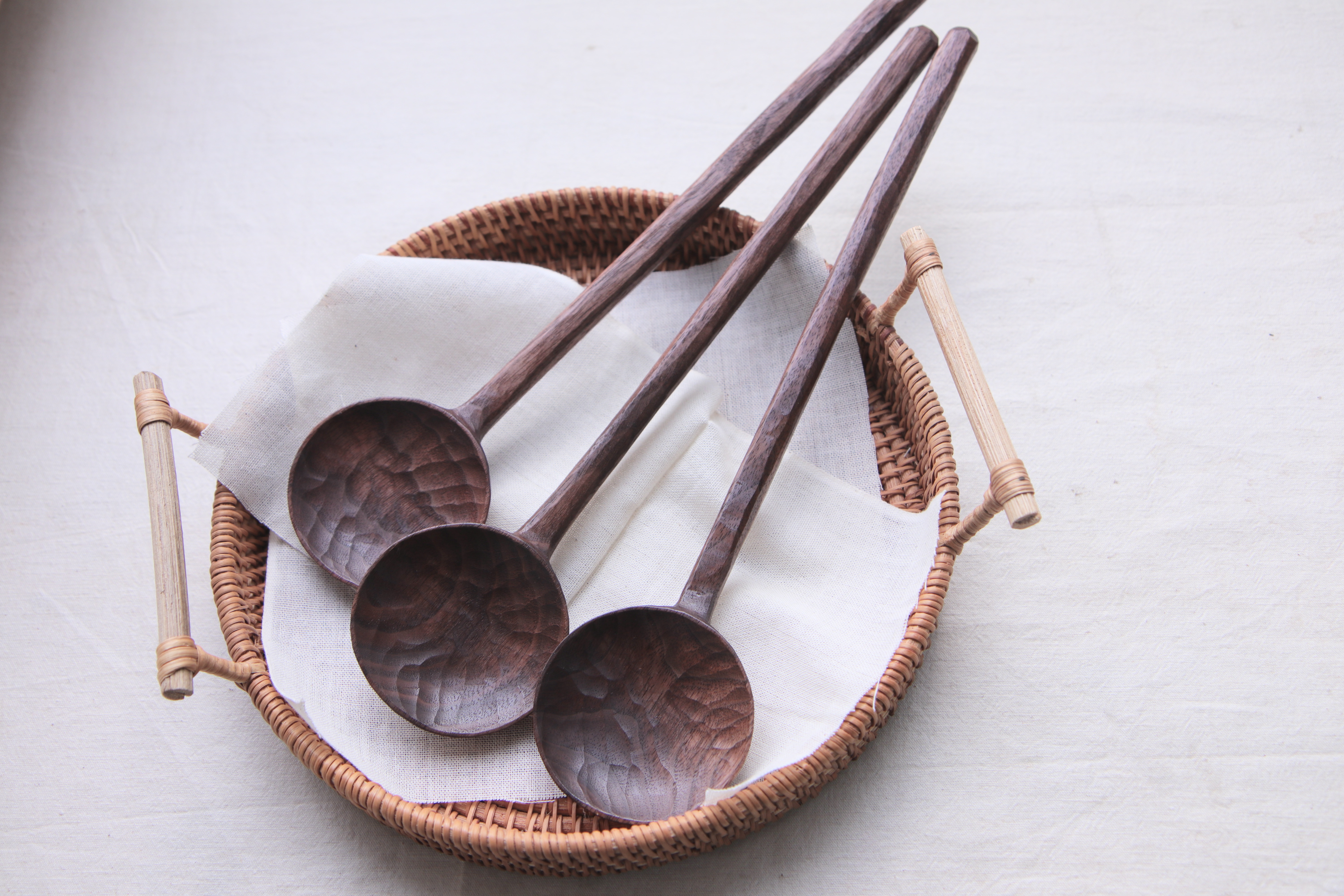 Walnut Round Rice Paddle - Image 5