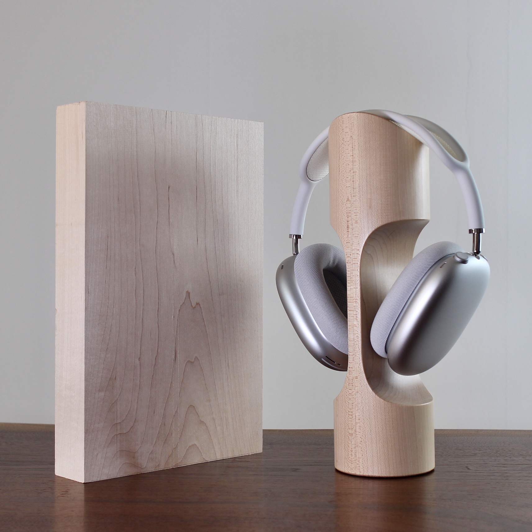 Handmade Wooden Stand for AirPods Max. Magnet Sleep Mode, Solid Hardwood - Image 3