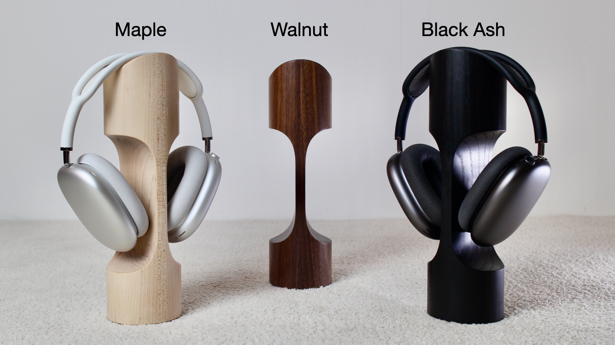 Handmade Wooden Stand for AirPods Max. Magnet Sleep Mode, Solid Hardwood - Image 4