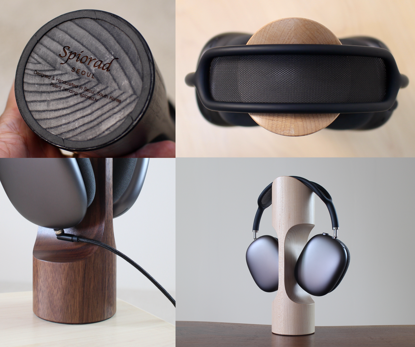 Handmade Wooden Stand for AirPods Max. Magnet Sleep Mode, Solid Hardwood - Image 5