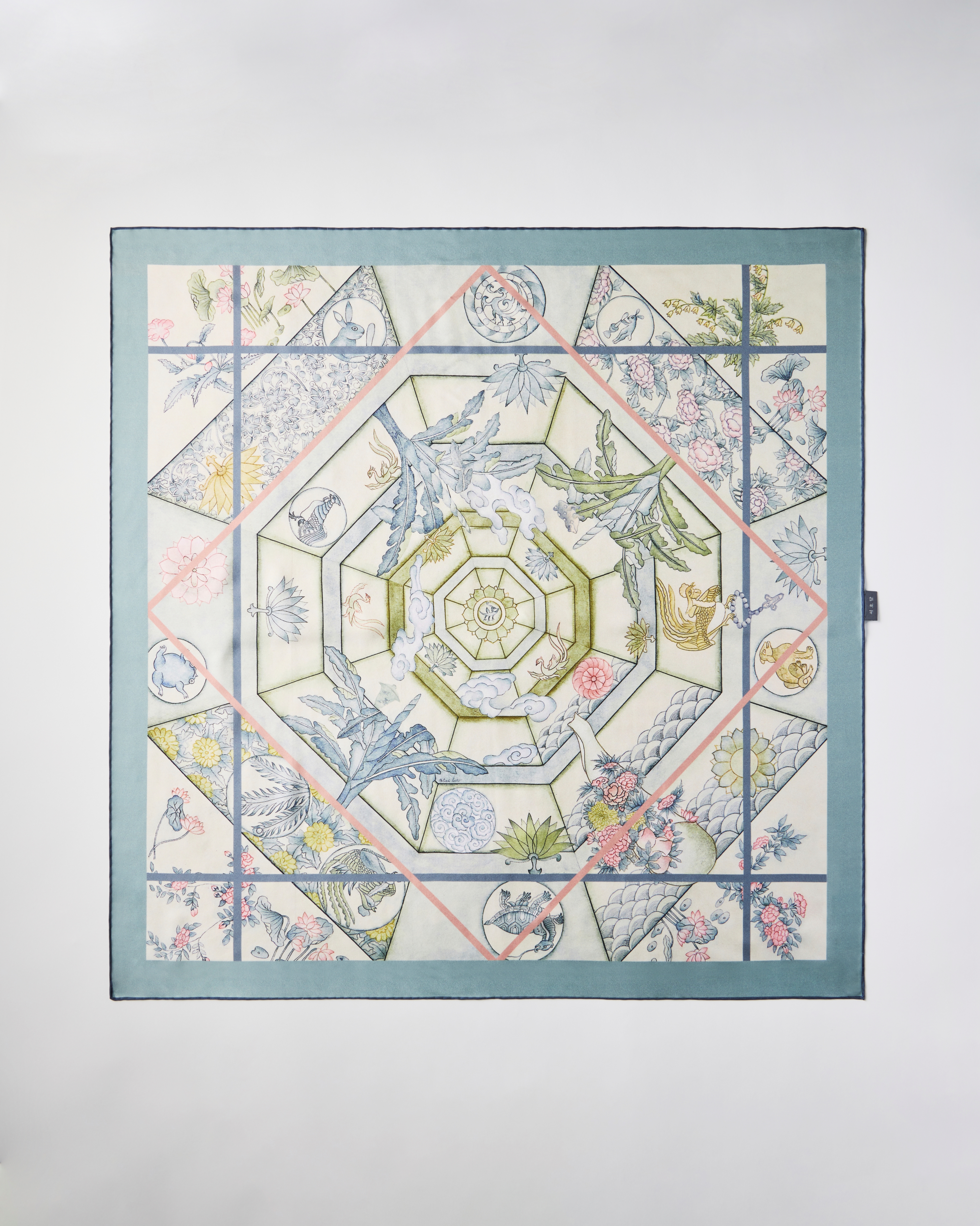 Happy Road  Premium Silk  Square Scarf