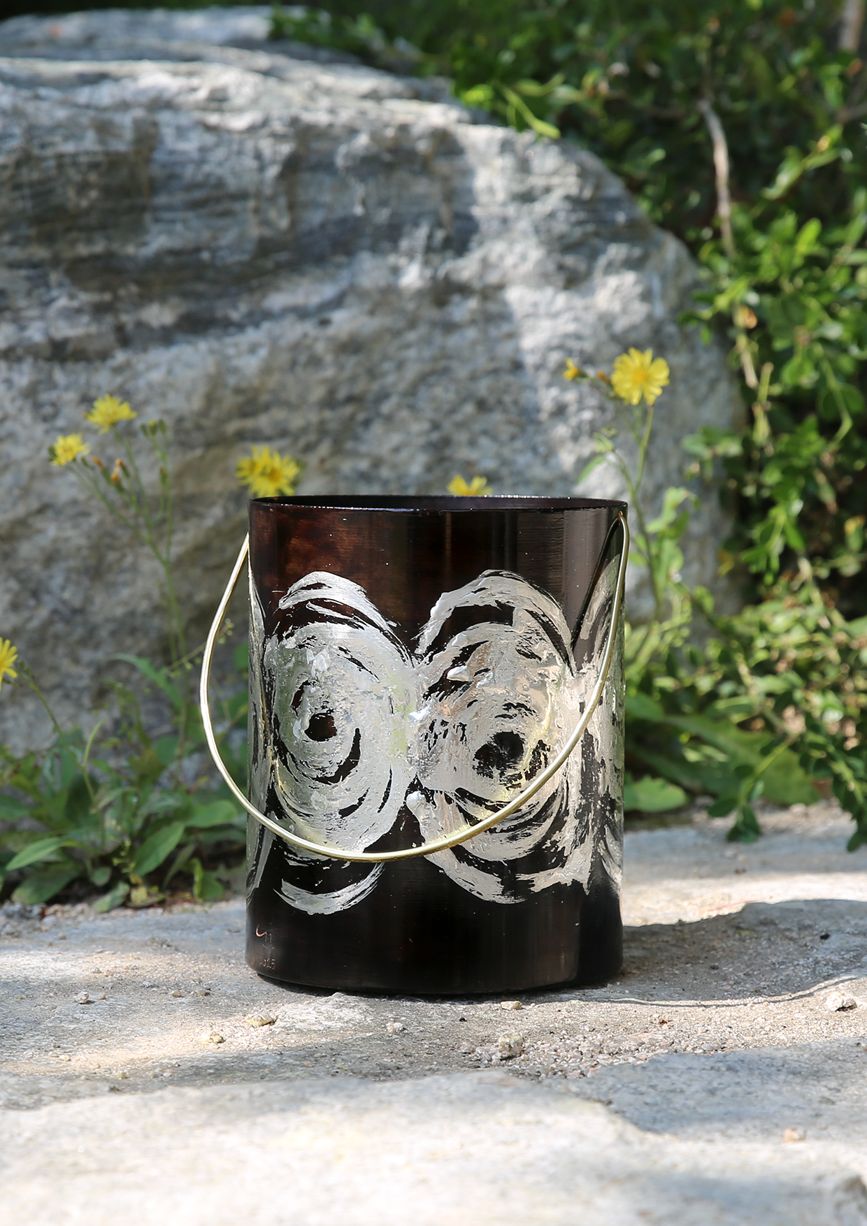 Black Wave Wine Bucket - Dot pattern - Image 2