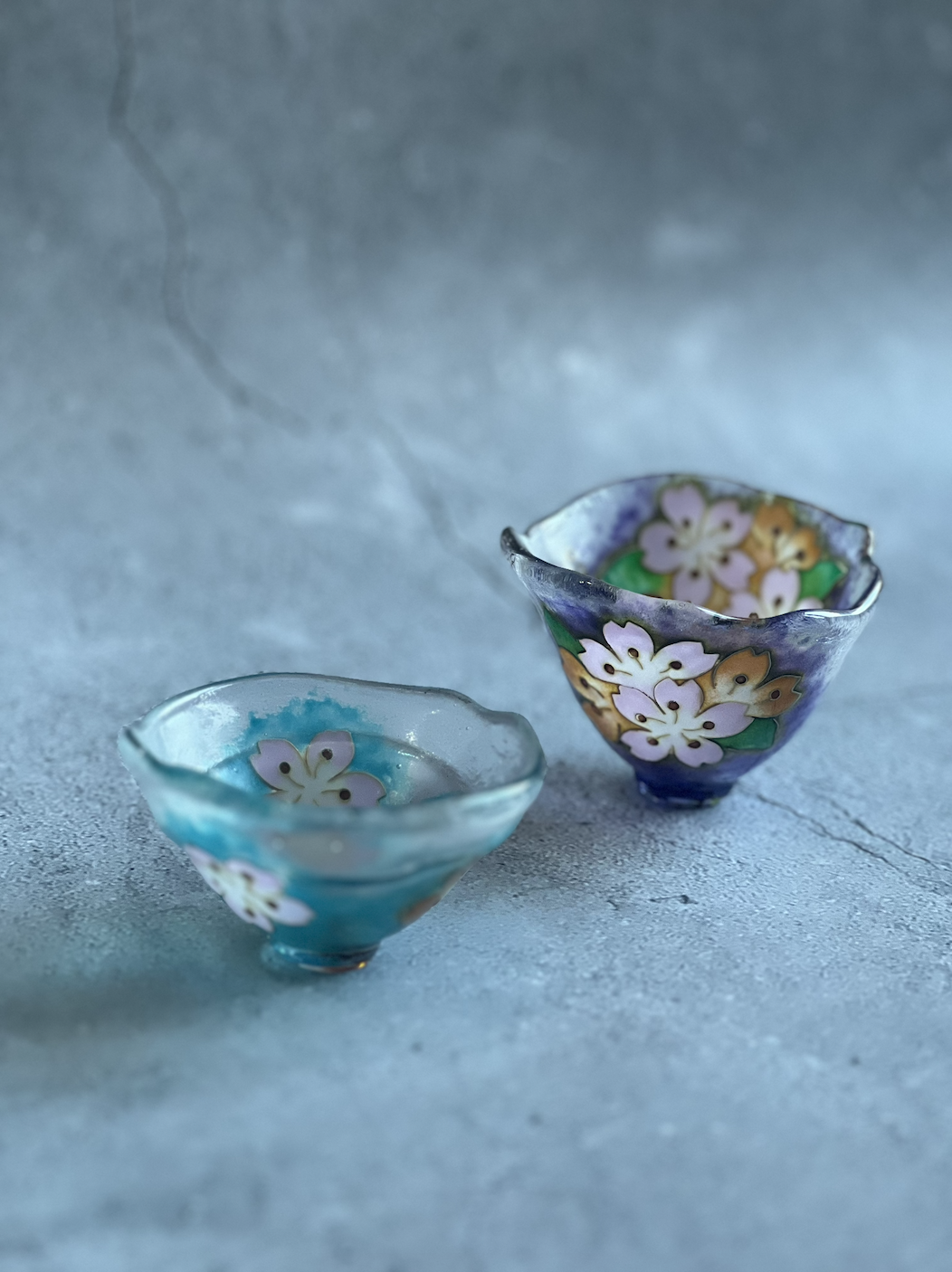 Ascending Vitreous Enamel Teacup