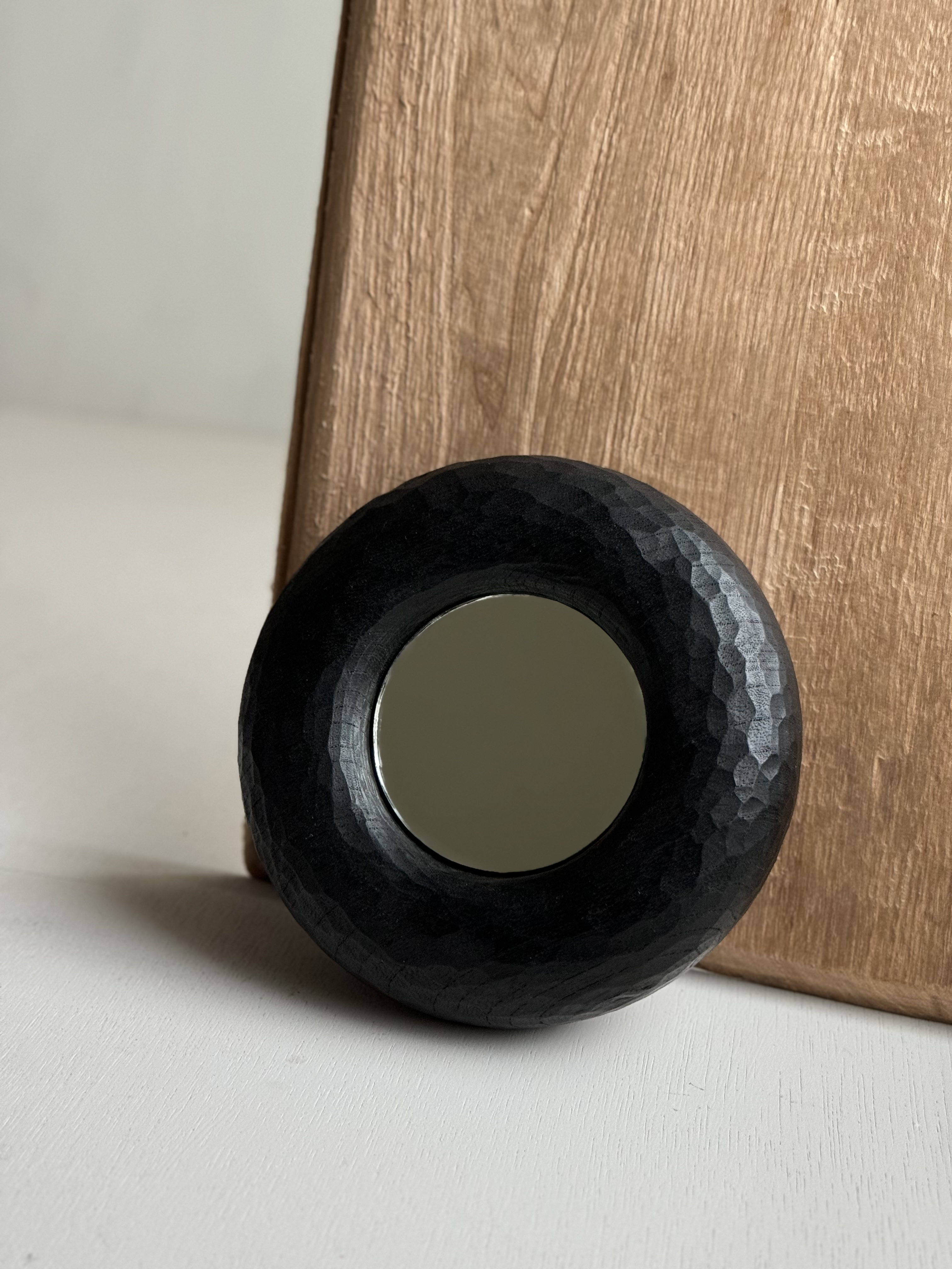 Black Carved Mirror - Image 2