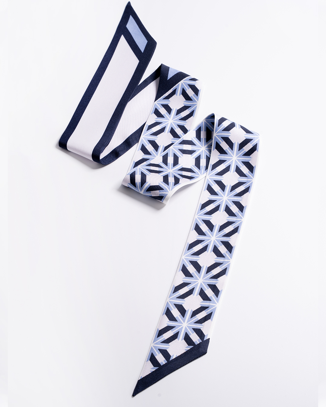 Dancheong Geummun Pattern Twilly Silk Scarf - Image 4