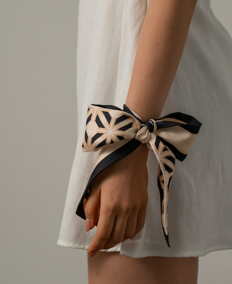 Dancheong Geummun Pattern Twilly Silk Scarf - Image 5