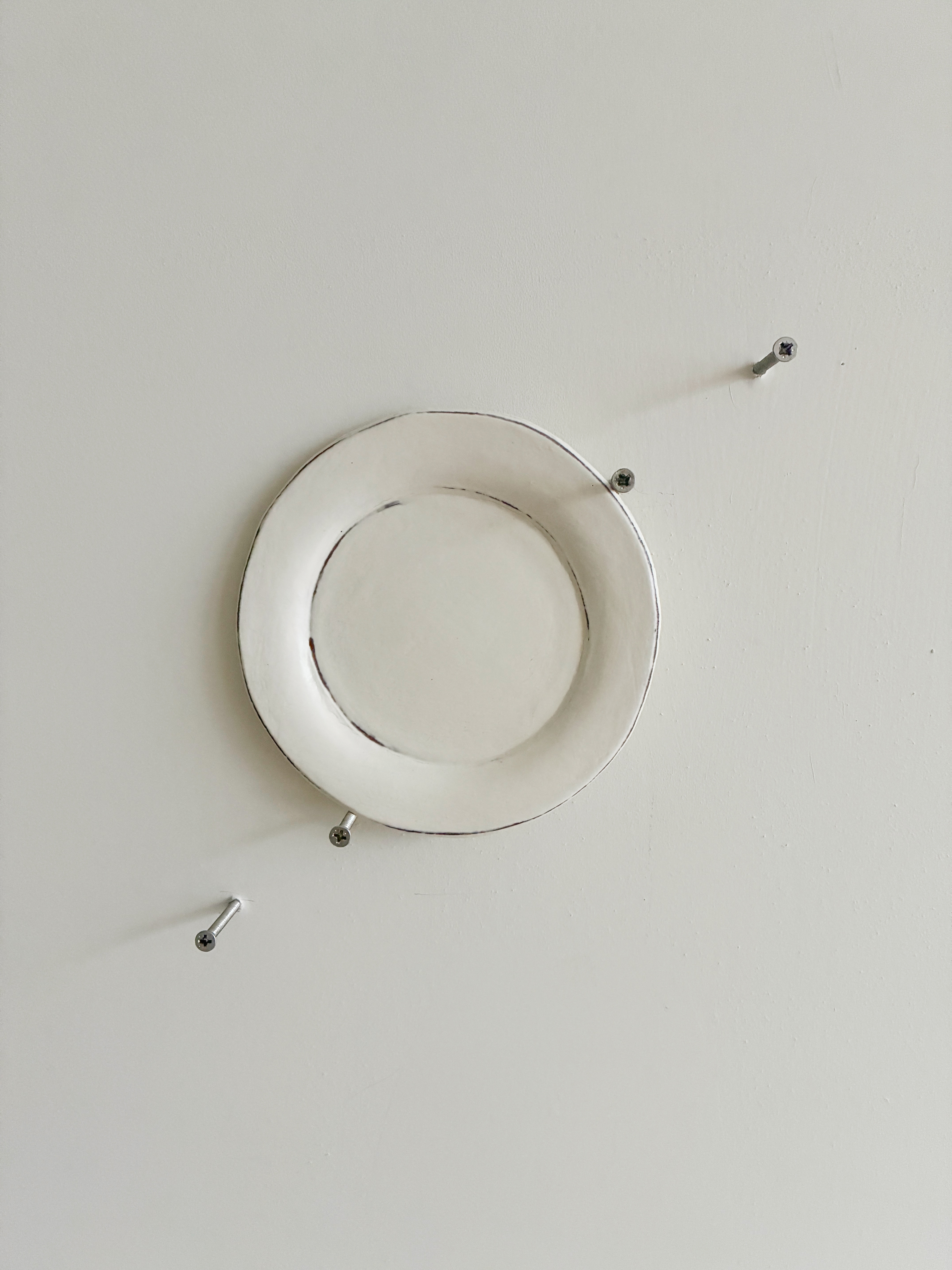 Vintage dish for cup all white