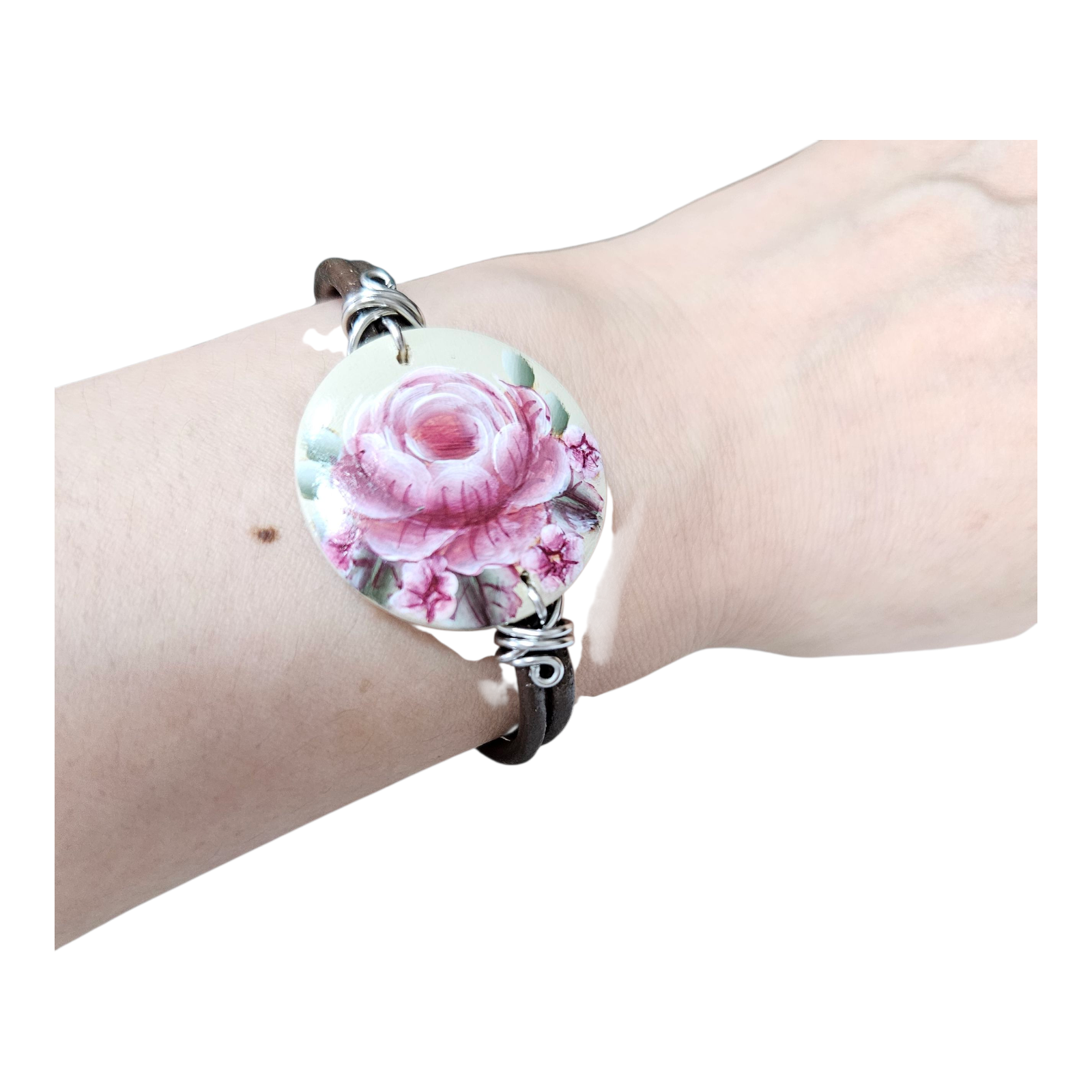 Folk Art Rose Bracelet - Image 2
