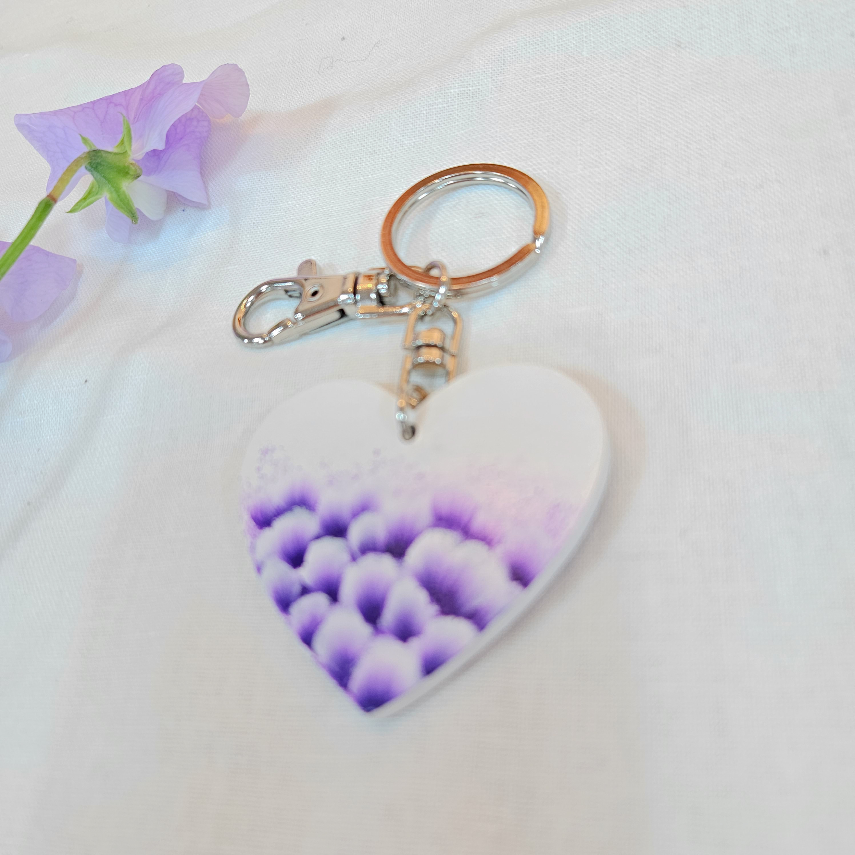 Violet Flower Keychain - Image 3