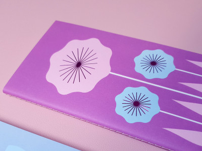 Korean Traditional  Patterns Notebook lotus 01