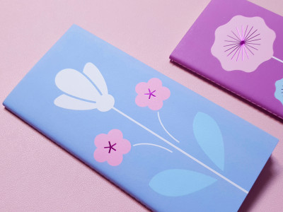 Korean Traditional  Patterns Notebook plum blossom 01