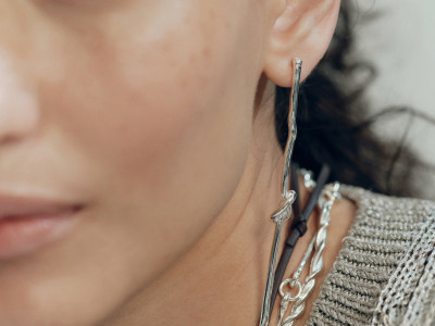 Craft Unbalance Hoop Ear Rings