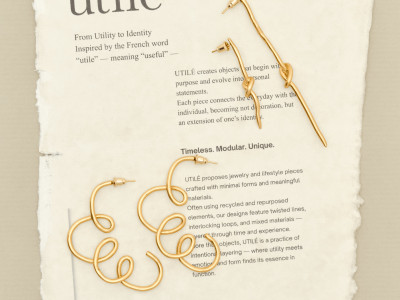 Craft Wave Hoop Ear Rings