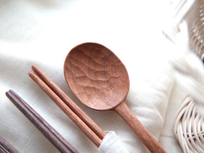 Cherry Wood Daily Cutlery Set
