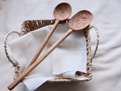 Walnut Oval Rice Paddle