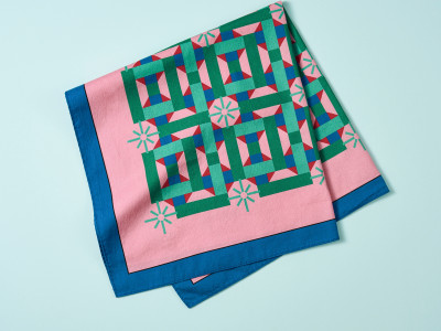 Dancheong Pattern Handkerchief