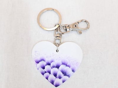 Violet Flower Keychain
